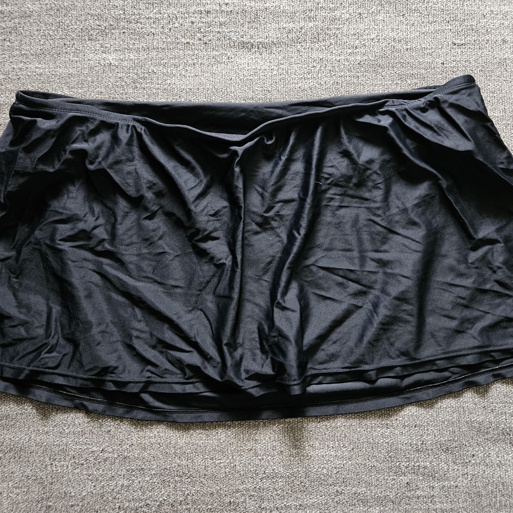 Womans Time And Tru Black Swim Skirt Bottoms Sizr 1X 16/18W